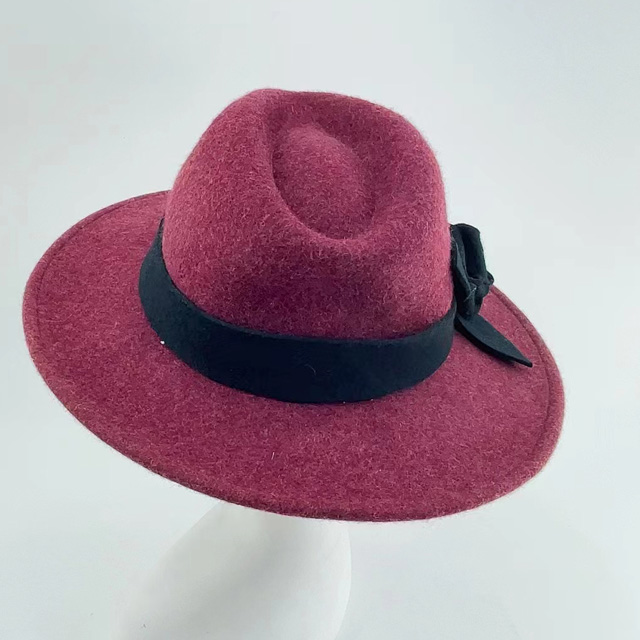 Wool Felt hat Winter Flat Plain Hat Fedora hat winter hat Leisure hat